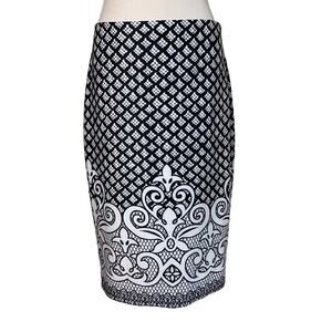 NYCC Black & White Paisley Skirt Medium